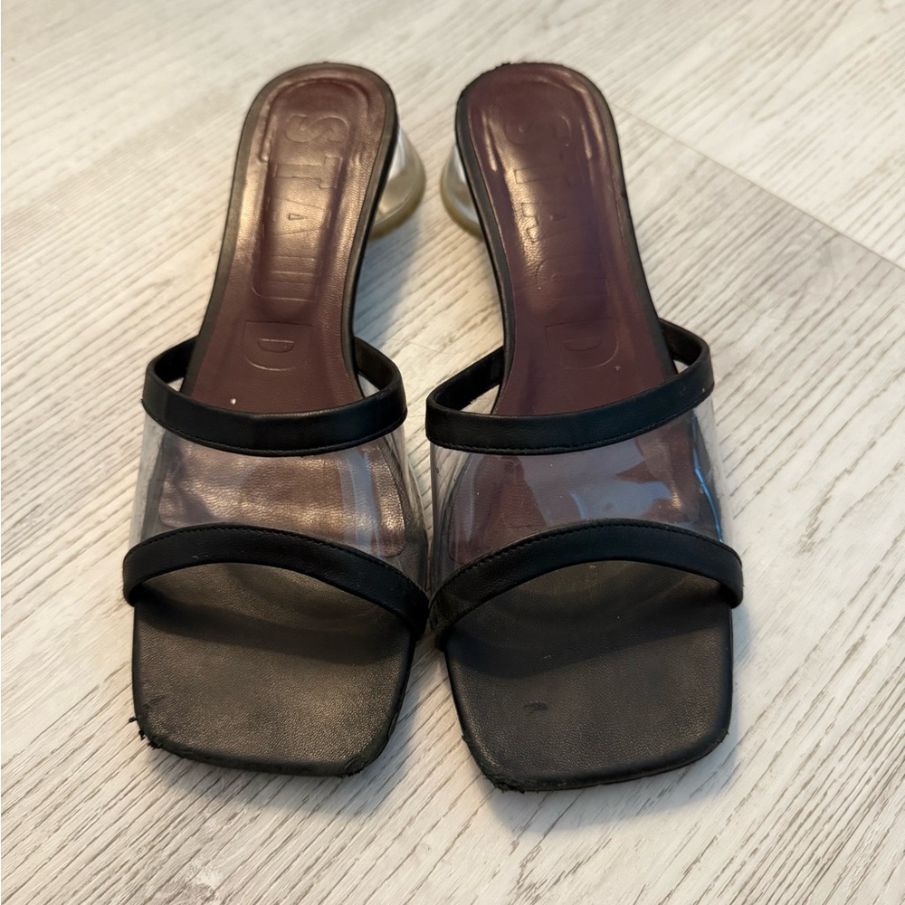 STAUD Black and Clear Mules